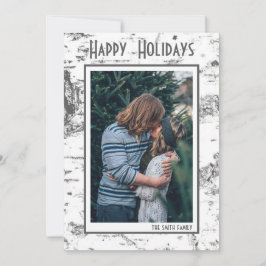 Fågelbark - enkelt Rustic-fotokort Meddelande