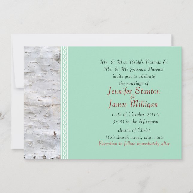 Fågelbark Inbjudningar (Framsida)