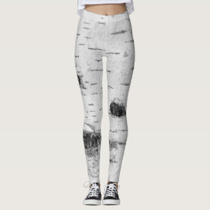 Fågelbark mönster leggings