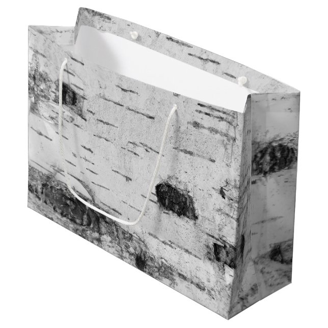 Fågelbark mönster stor presentväska (Framsidan Vinklad)