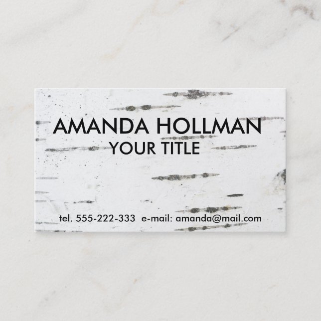 Fågelbark Visitkort (Framsida)