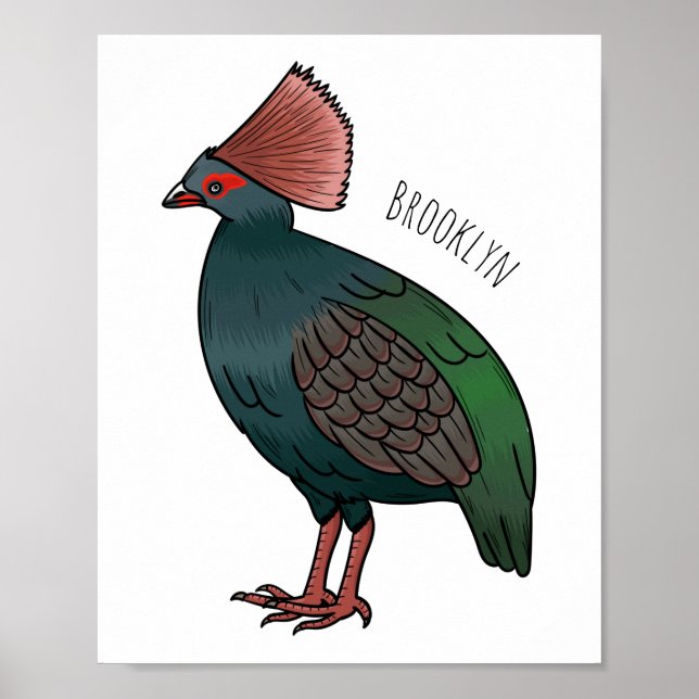 Fågelbeläggning med tecknad poster (Framsidan)