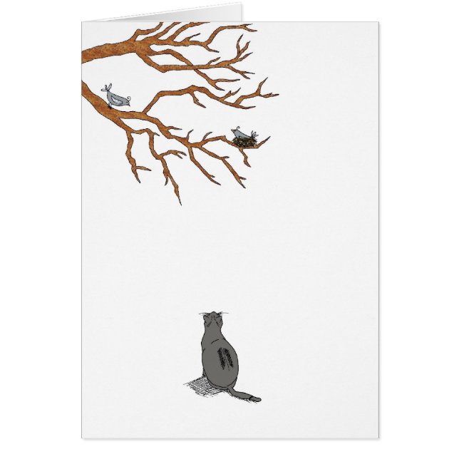 Fågelbevakning, tom hälsningskort (Framsidan)