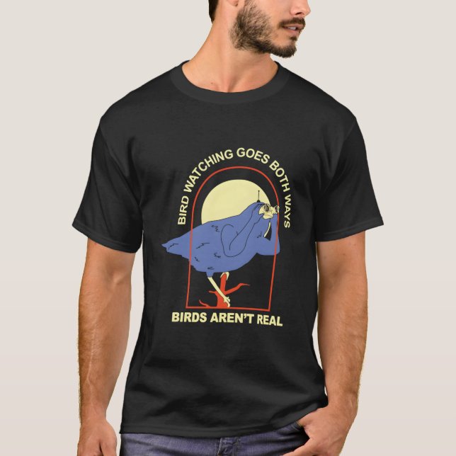 Fågelbevakningen går åt båda parabilerna "Fågeln A T Shirt (Framsida)