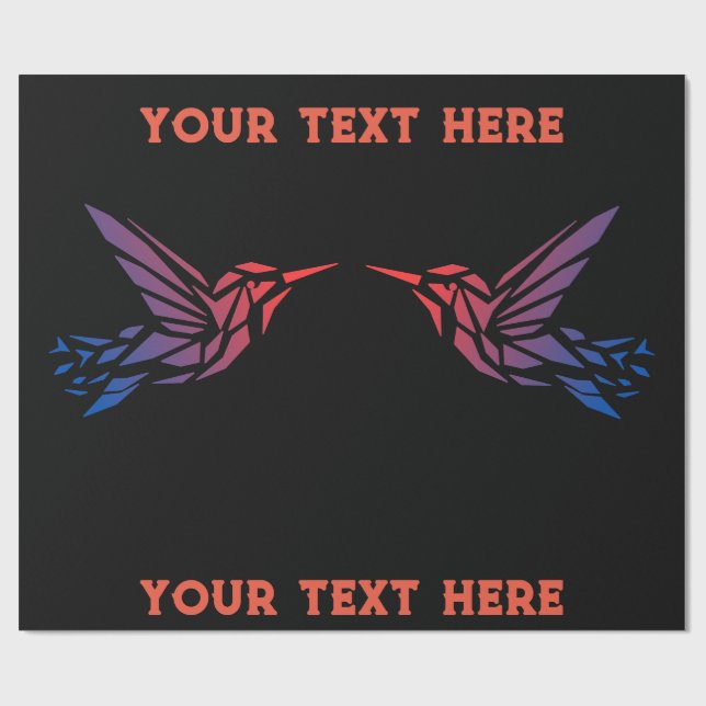 Fågelbild eller fotomappning för Lämnat Höger i an Presentpapper (Platt)