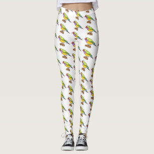 Fågelbild för tecknad av finkfåglar leggings