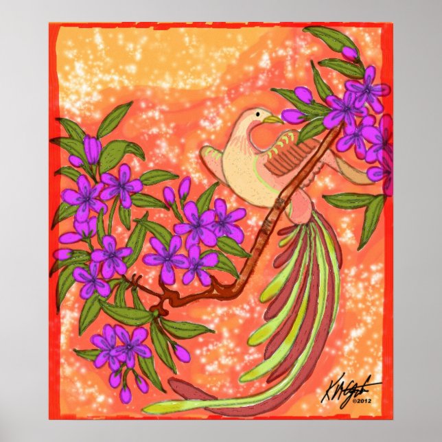 FågelBlommigt Poster (Framsidan)