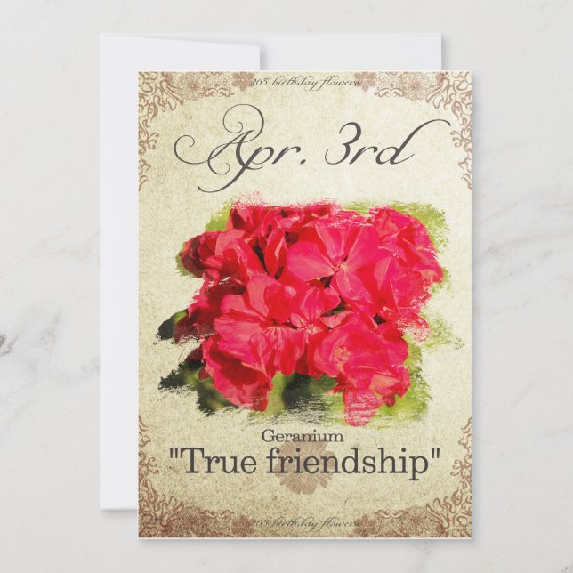 Fågelblommor den 3 april kort (Framsida)