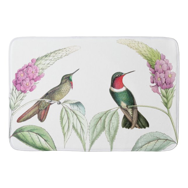 Fågelblommor från vilda djur badrumsmatta (Framsidan)