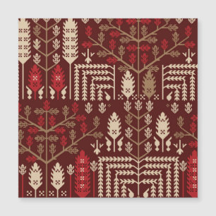 Fågelblommor Mörk blått Mönster