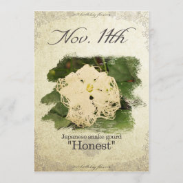 Fågelblommor på nov.11th"Japansk ormgourd" Kort