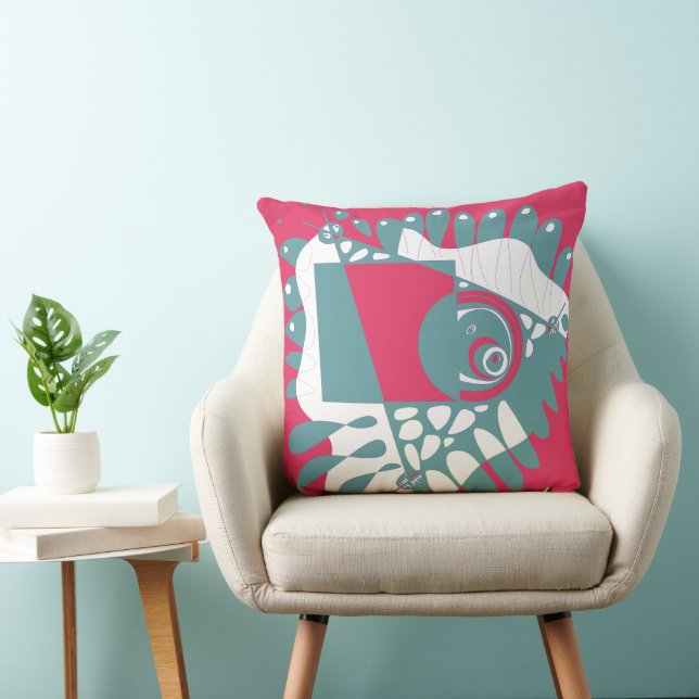 Fågelbo - Crimson Grått Kudde (Stol)