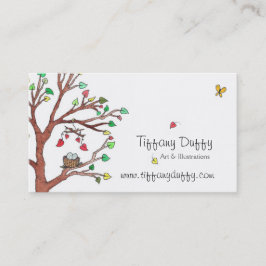 Fågelbo med Mobile Visitkort