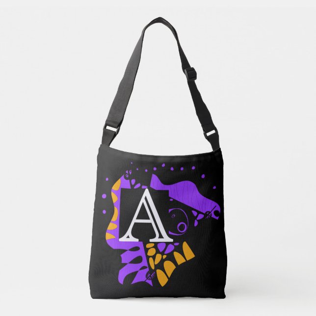 Fågelbo - Personlig Initial Brev A Axelväska (Framsida)