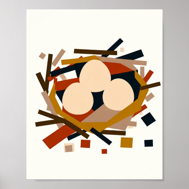 Fågelbo - Wildlife Art Poster (Framsidan)