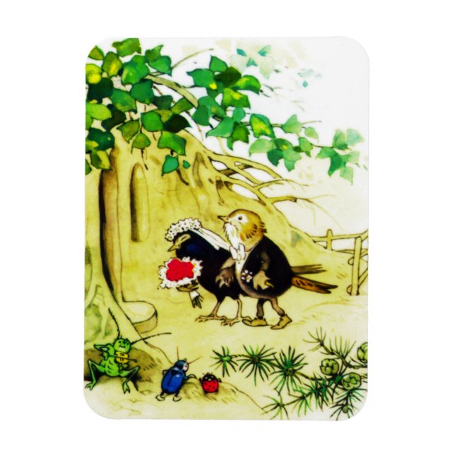 Fågelbröllop Magnet (Vertikal)