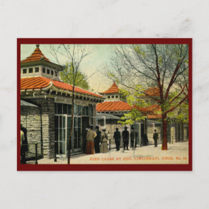 Fågelburar i Zoo, Cincinnati, OH-Vintagen Vykort