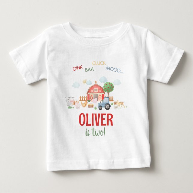 Fågeldag Farm barnyard söta djur, Småbarn, T Shirt (Framsida)