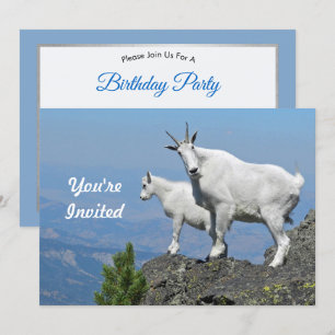 Fågeldag för bergsgetterna White Wildlife Inbjudningar