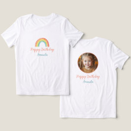 Fågeldag för Cute Colorful Pastel Rainbow Girls T Shirt