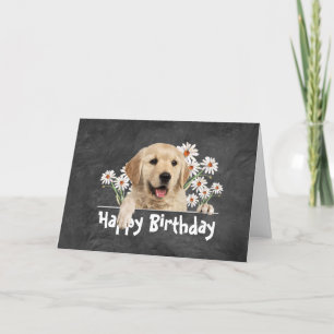 Fågeldag Golden Retriever på läder Kort