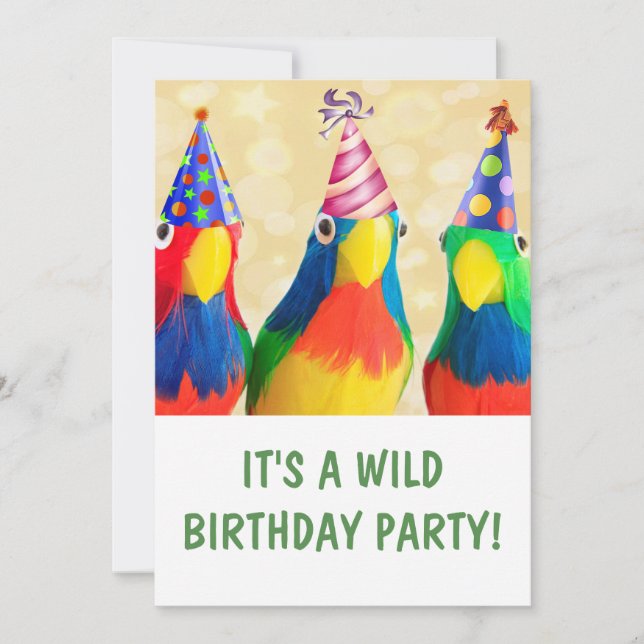 Fågeldag i Party Inbjudningar (Framsida)
