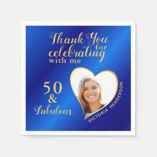 Fågeldagen 50 och Fågelblått och Guld Pappersservett