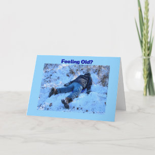 Fågeldagen Humor Sledding Accident Kort