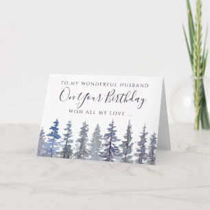 Fågeldagen i Rustic Dusty Blue Forest Make Kort