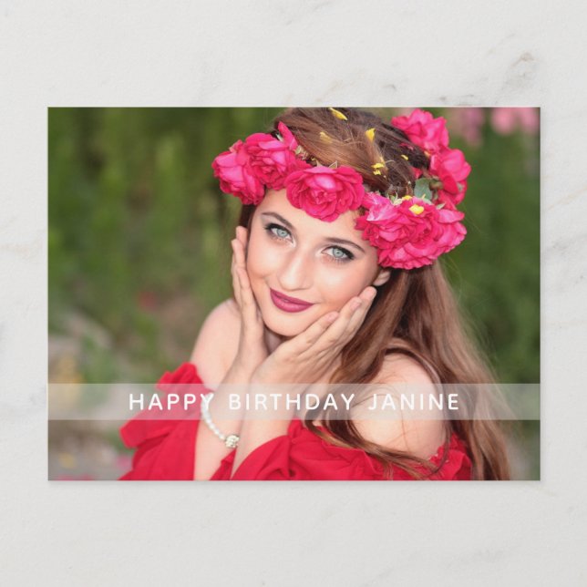 Fågeldags vykort för foto-Anpassningsbar (Framsida)