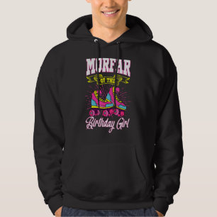 Fågeldagskvinna Roller Skates Bday Ska Hoodie