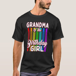 Fågeldagspapper Tube Grandma of the Birthday Girl T Shirt