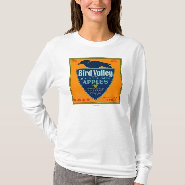 FågeldalApple låda LabelWatsonville, CA Tee Shirt (Framsida)