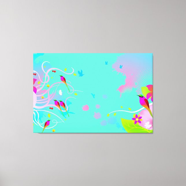 Fågeldesign Art Wall Canvas (Framsida)