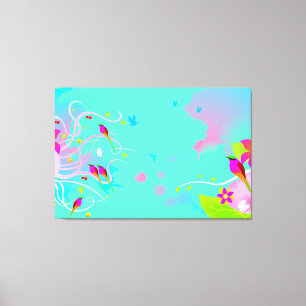 Fågeldesign Art Wall Canvas