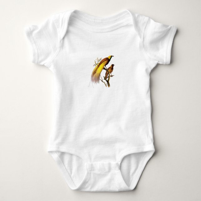 Fågeldesign Barn Babydräkt T Shirt (Framsida)