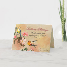 Fågeldräkt Psalm 36:7 Bibelfåglar av Vintage Kort