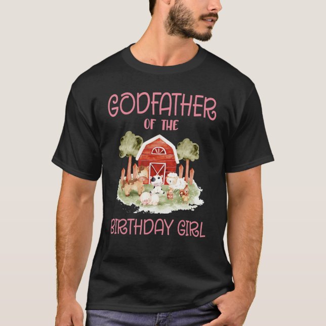 Fågelfader till Birthday for Girl Barnyard Farm A T Shirt (Framsida)