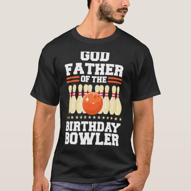 Fågelfadern till Bowlareare Bday Bowling T Shirt (Framsida)