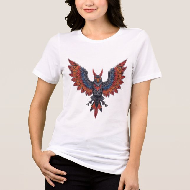 Fågelfågel från uggla, Phoenix T Shirt (Framsida)