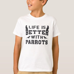 Fågelfågel med papegoja t shirt