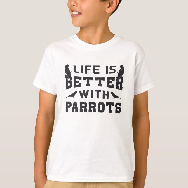 Fågelfågel med papegoja t shirt (Framsida)