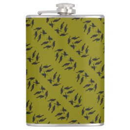 Fågelfågelns utklippta stencil-Stil 3 Fickplunta