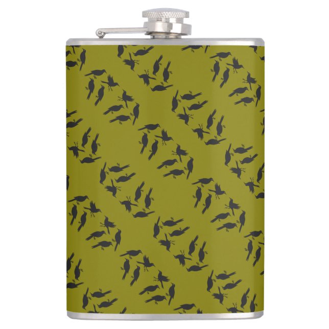 Fågelfågelns utklippta stencil-Stil 3 Fickplunta (Framsidan)