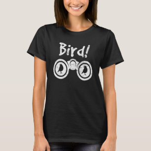 FågelFågelskådning Coola Fågel som tittar på fågel T Shirt