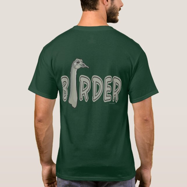 Fågelfåglar, Fågelskådare T-shirt (Baksida)