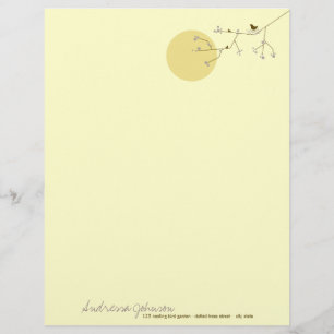 Fågelfamiljens babyskor Letterhead Brevhuvud