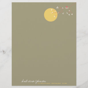 Fågelfamiljens babyskor Letterhead Brevhuvud