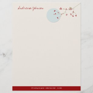 Fågelfamiljens babyskor Letterhead Brevhuvud