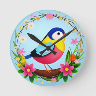 Fågelfärgad inandning, omgiven av utandning av ned rund klocka